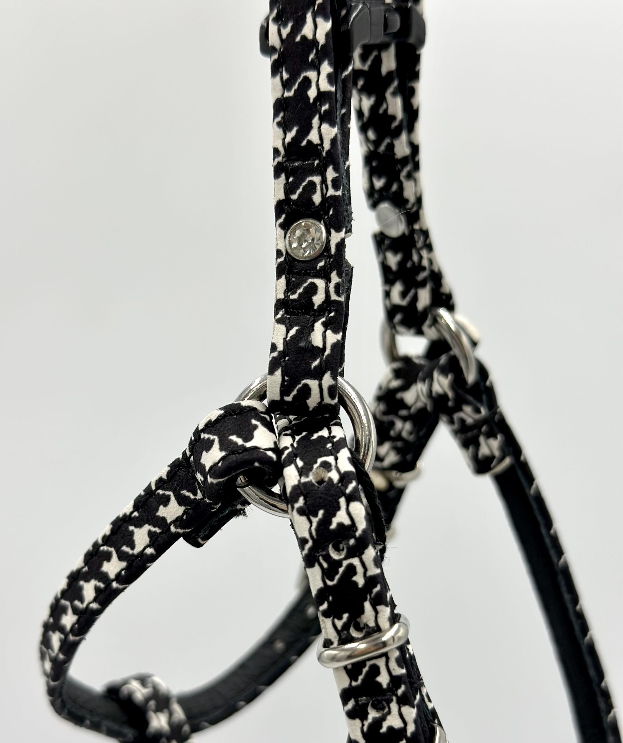 Szelki ze skóry naturalnej SZ 8a, pepitka - obrazek 2