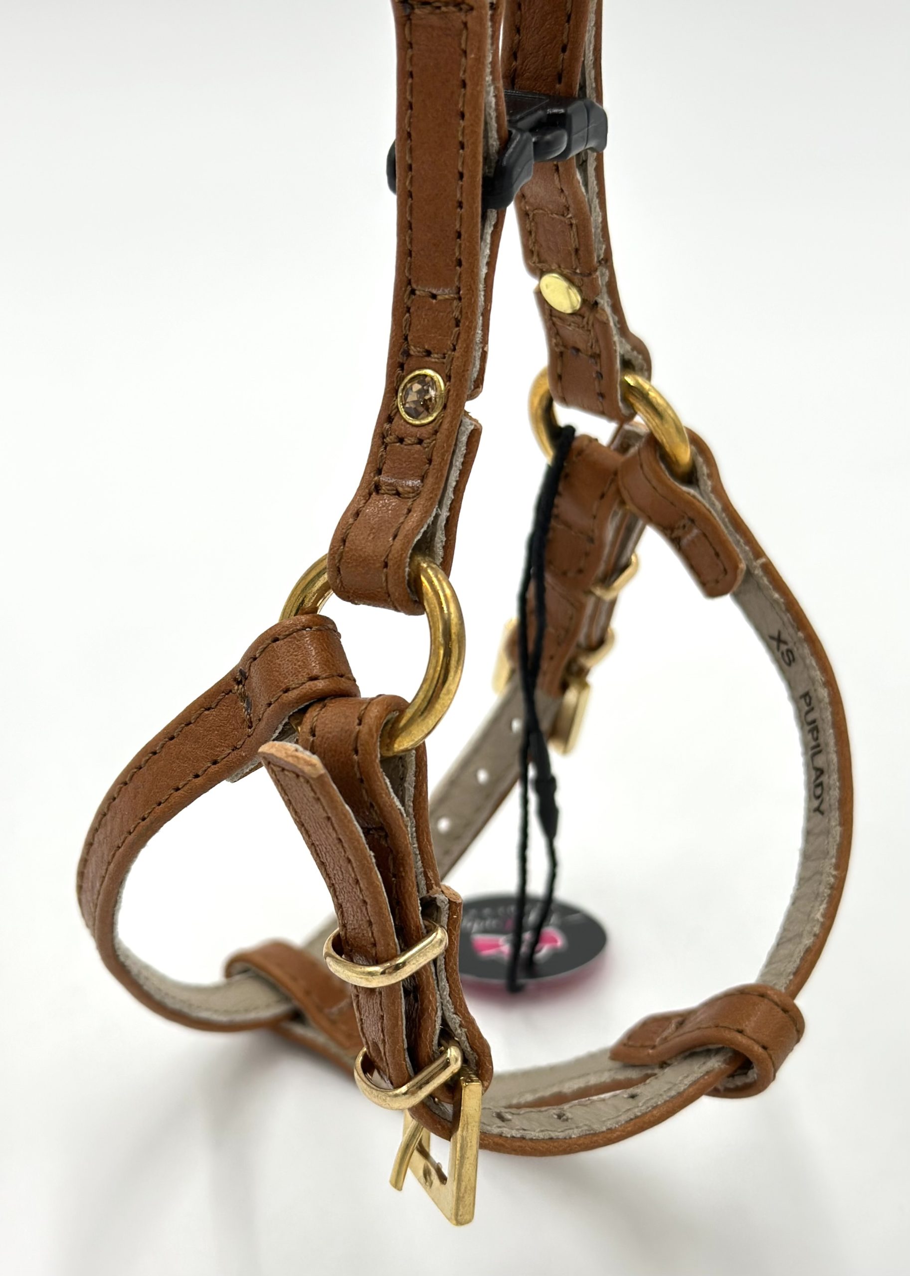 Szelki ze skóry naturalnej SZ 18a, czekoladowe - obrazek 3