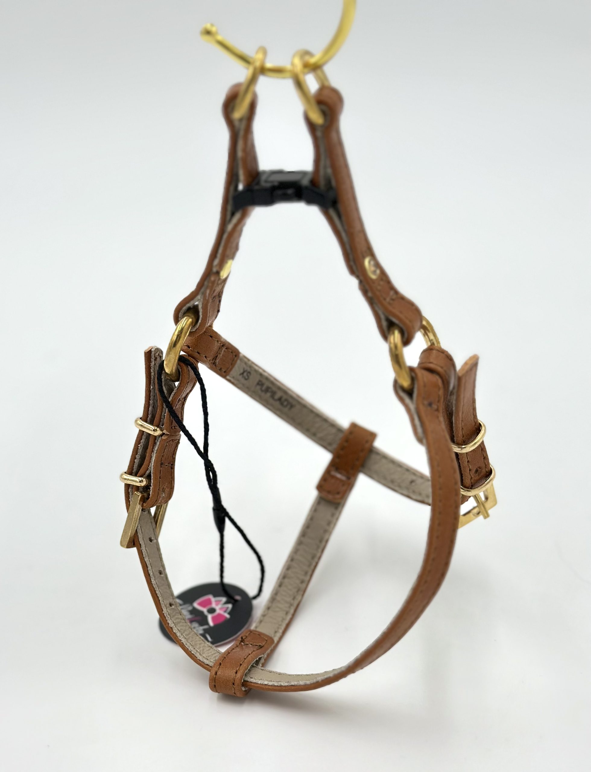 Szelki ze skóry naturalnej SZ 18a, czekoladowe