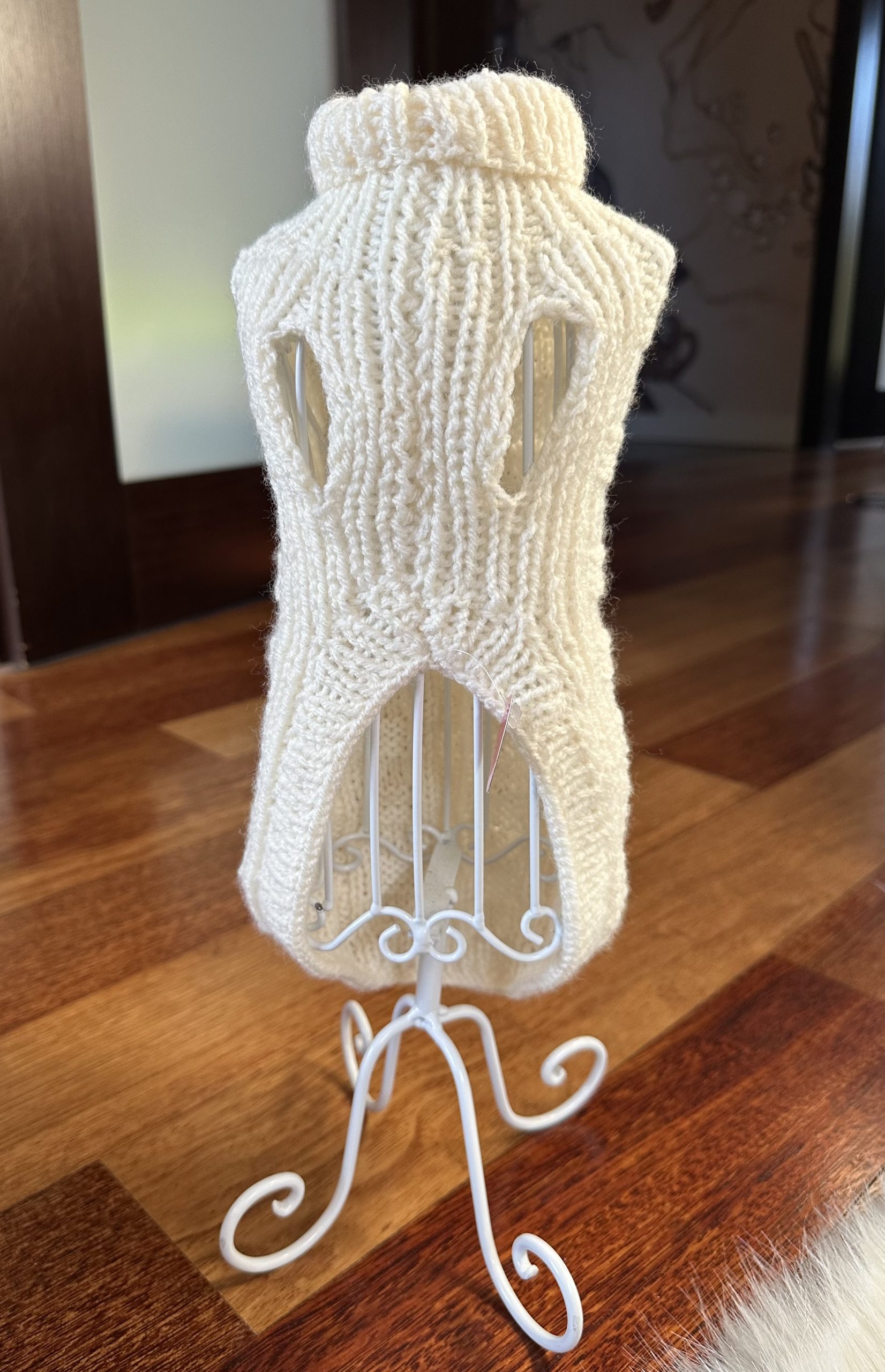 Sweterek SW 1 (ecru, musztardowy, bordowy) - obrazek 7